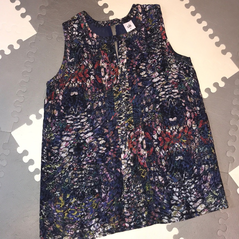 CAbi “Stained Glass” sleeveless blouse